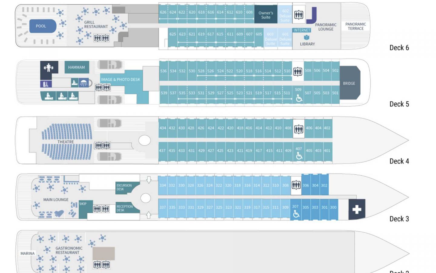 Le Soleal Deckplan