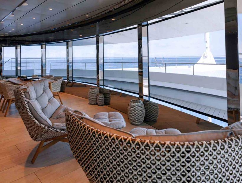 Observation Lounge der Emerald Azzurra mit Panoramablick