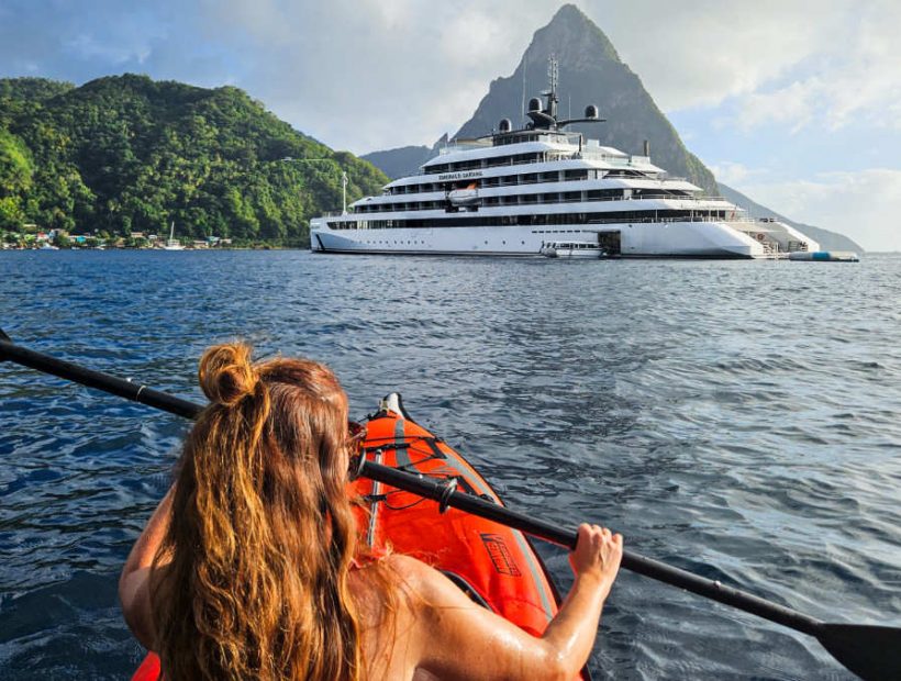 Emerald Sakara vor St. Lucia vom Kanu aus fotografiert