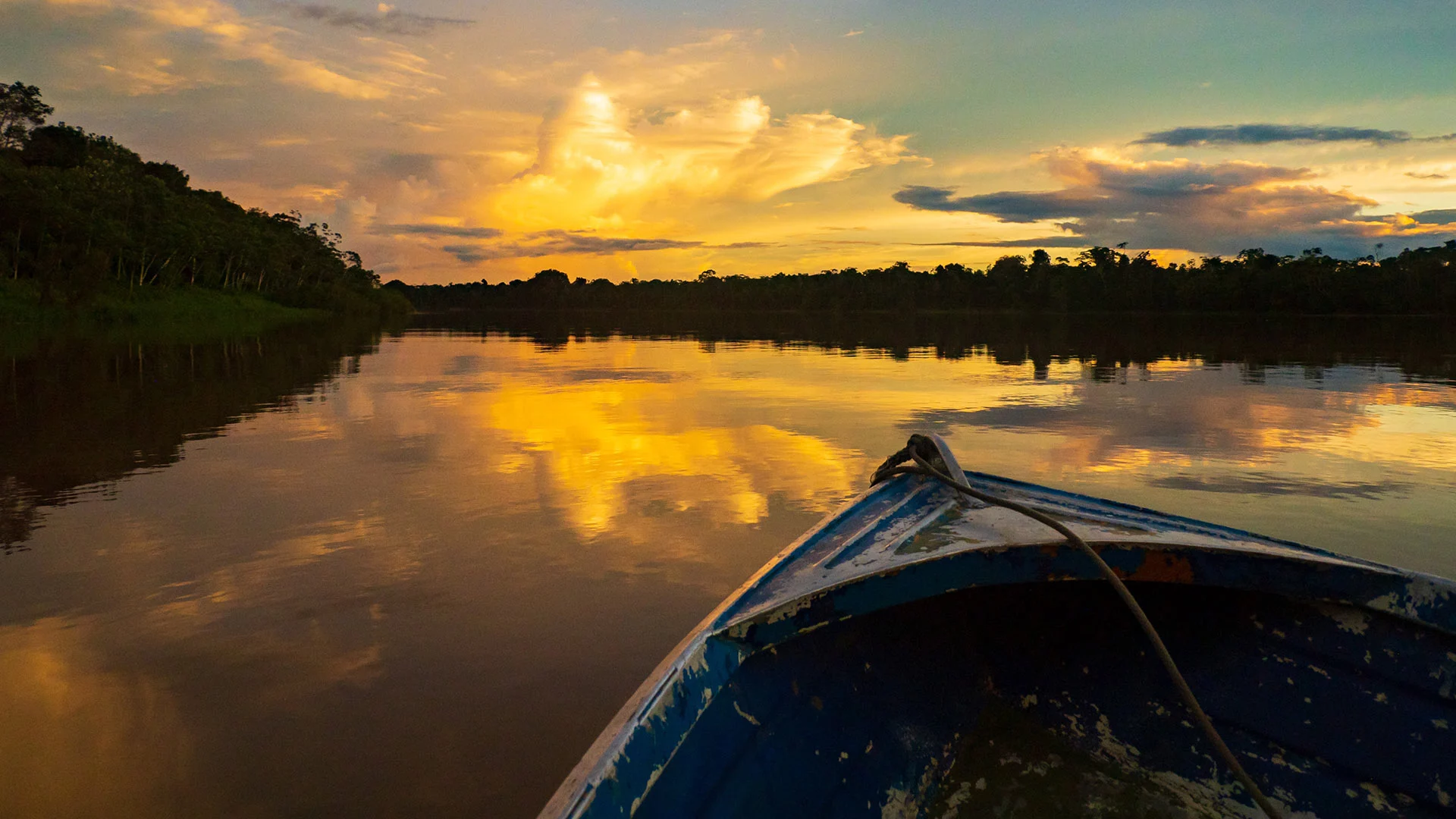 Abendstimmung auf dem Amazonas