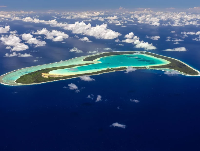 Tupai Herzinsel bei Bora Bora Französisch-Polynesien Atoll im Südpazifik